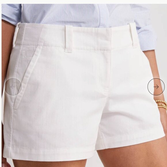 Vineyard Vines 3 1/2 Inch Herringbone Everyday Shorts in White - Picture 1 of 2